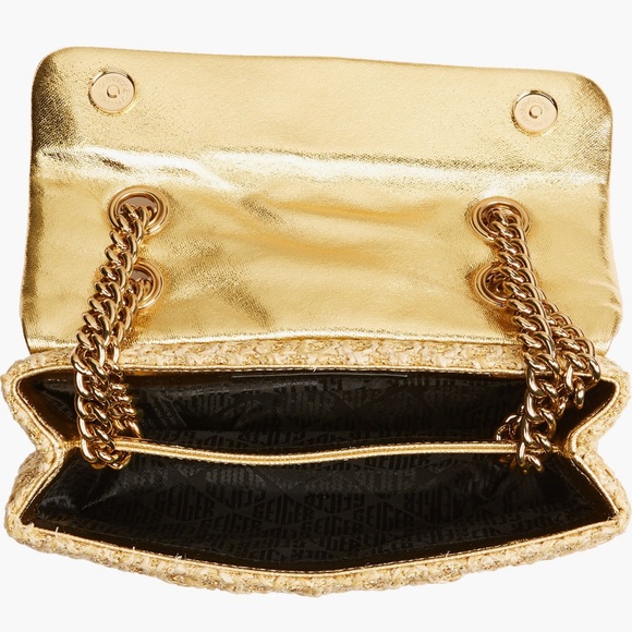 Kurt Geiger Gold Shoulder Bag with Scarf - Picture 5 of 7